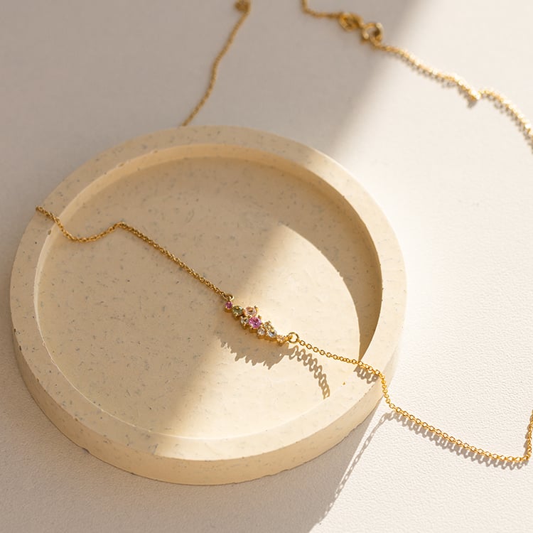 Cluster náhrdelník s drahokamami Beck 120012