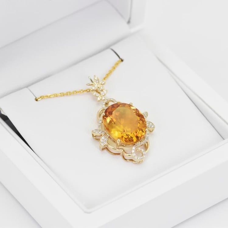 Náhrdelník s citrínom 14985