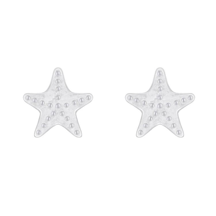 Strieborné náušnice hviezdice