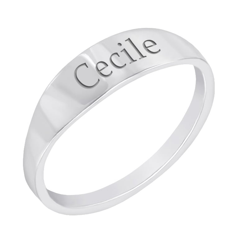 Zlatý dámsky pečatný prsteň s gravírom