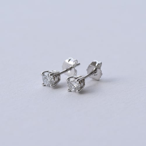 Náušnice zo zlata so 0.75ct lab-grown diamantmi Sage