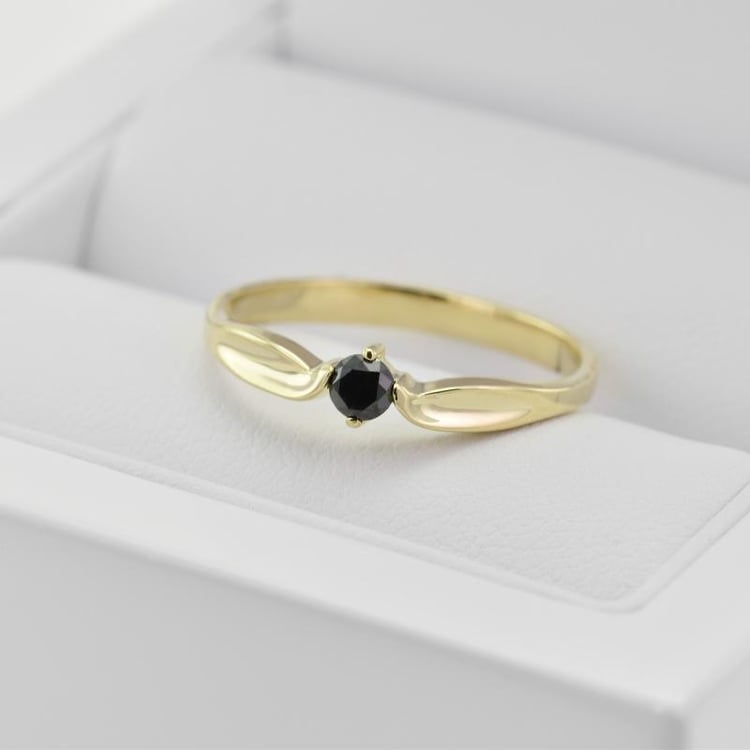 Prsteň s čiernym diamantom 19574