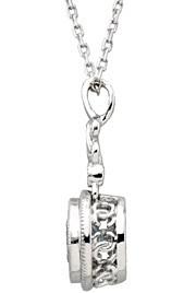 Prívesok s akvamarínom z bieleho zlata 53068