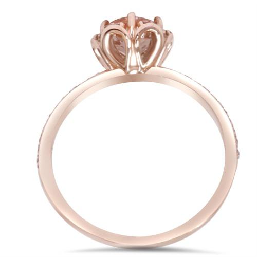 Kvetinkový prsteň s morganitom 6376