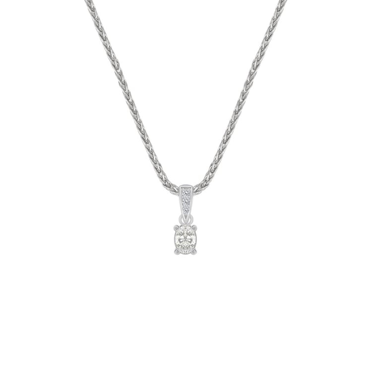 Platinový náhrdelník s diamantom