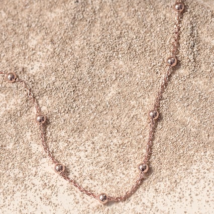 Retiazka s guličkami 45 cm zo striebra