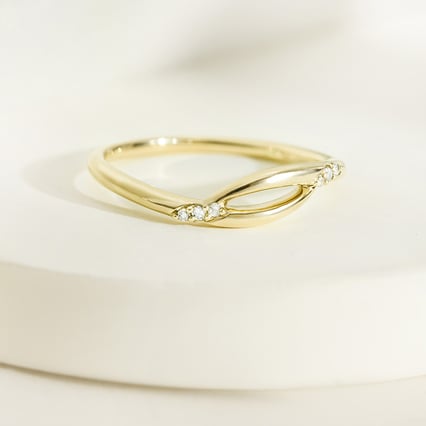 Atypický prsteň zo zlata s lab-grown diamantmi Nils