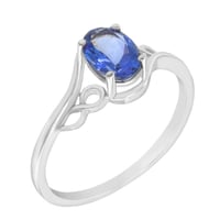 Zlatý prsteň s oválnym tanzanitom Briar