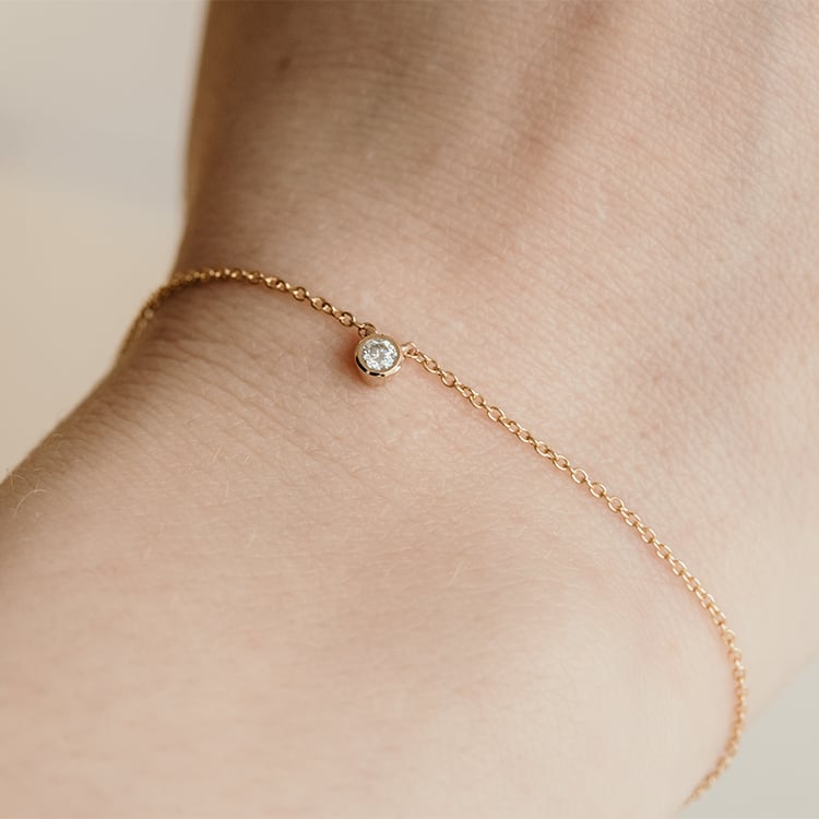 Minimalistický náramok s moissanitom Lepio 123134