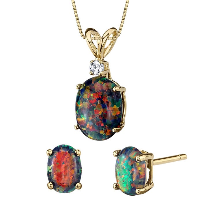 Kolekcia s čiernymi opálmi 25337