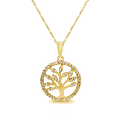 Strieborný strom života s lab-grown diamantmi Neela