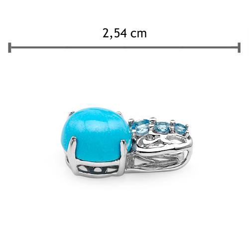 Zlatý prívesok s turquoisom a topásmi 53387