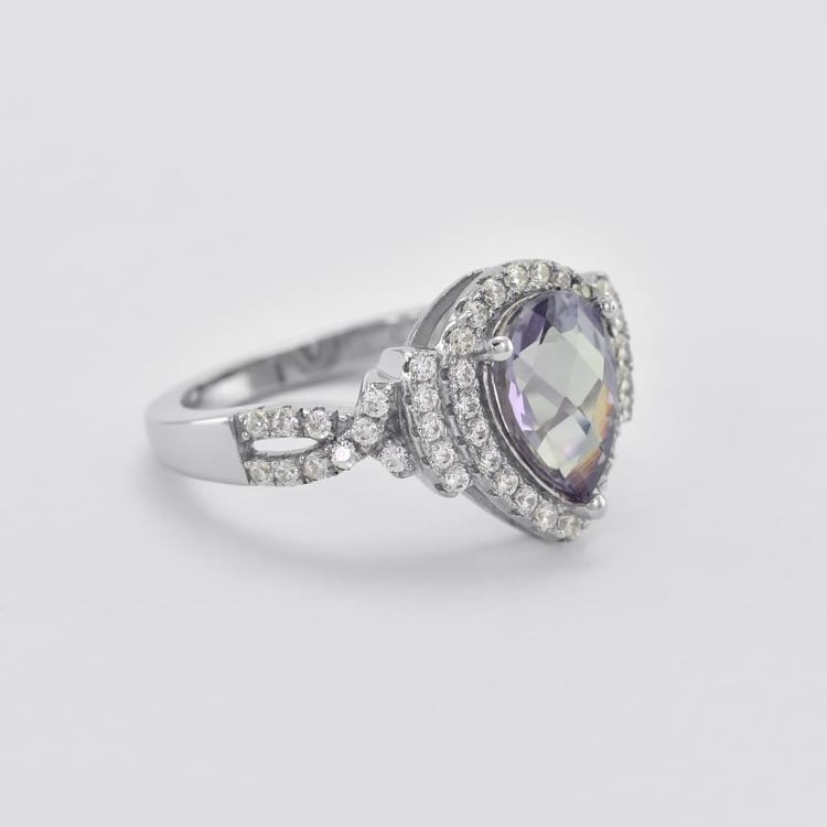 Alexandritový prsteň so zirkónmi 45307