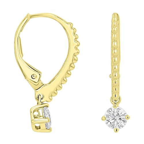 Strieborné náušnice s 0.25ct lab-grown diamantom Fana