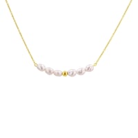 Strieborný náhrdelník s perlami Floatila