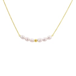 Strieborný náhrdelník s perlami Floatila