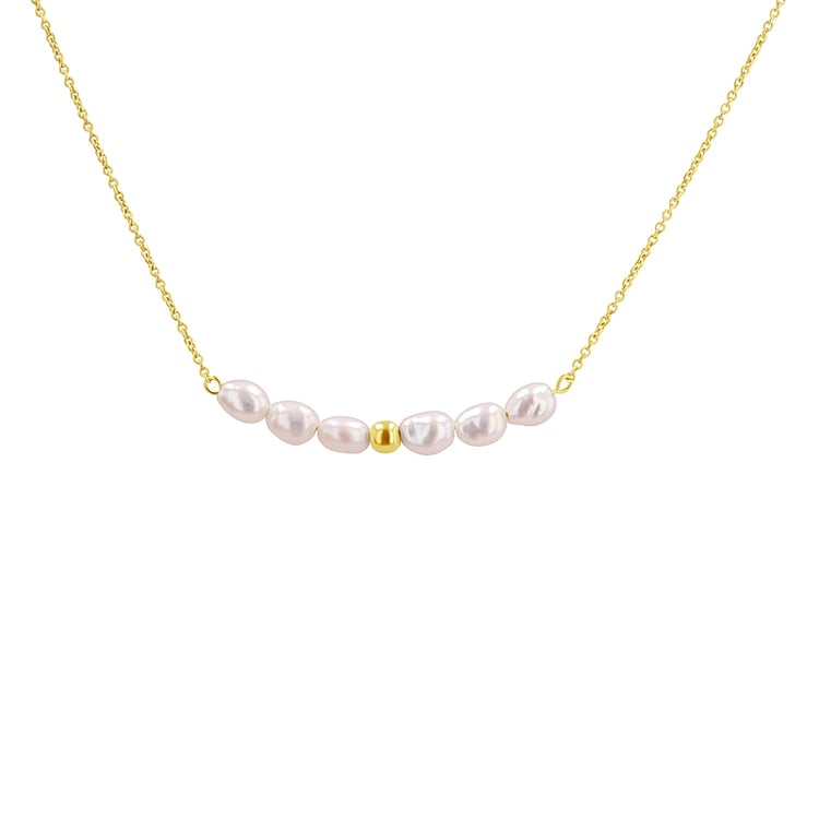 Strieborný náhrdelník s perlami Floatila