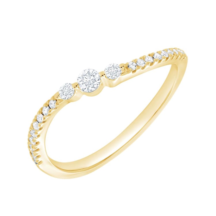 Zvlnený strieborný prsteň s lab-grown diamantmi Mikael 162358