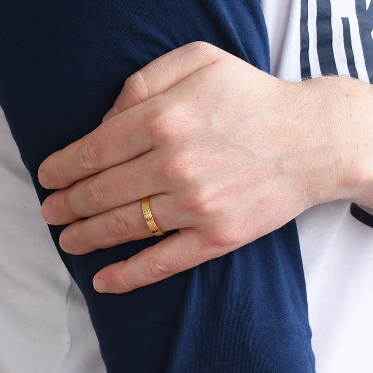 Pánský snubný prsteň zo zlata 77084