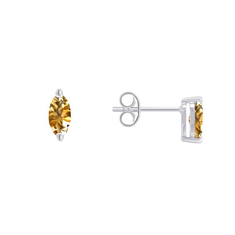 Stříbrné náušnice s citríny 66370
