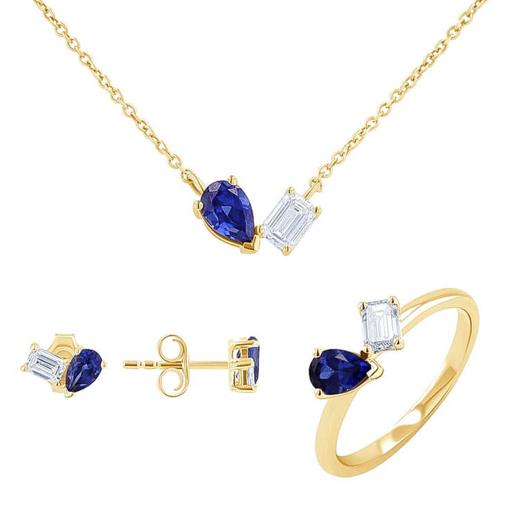 Kolekcia šperkov Toi et Moi s lab-grown diamantom a zafírom Avila 134975