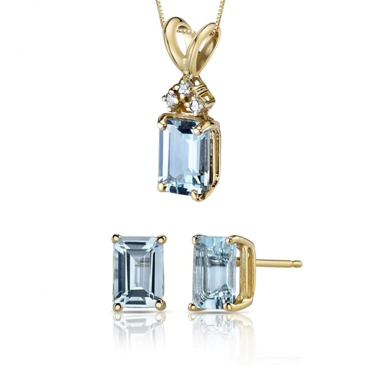 Zlatá akvamarínová kolekcia 12157