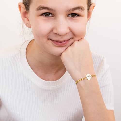 Strieborný povrázkový náramok Malý princ s líškou a gravírom