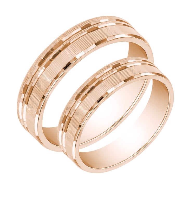 Svadobné obrúčky s atyypickým povrchom 33696