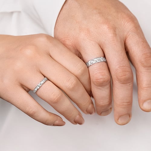 Svadobné obrúčky s atypickým povrchom Marry