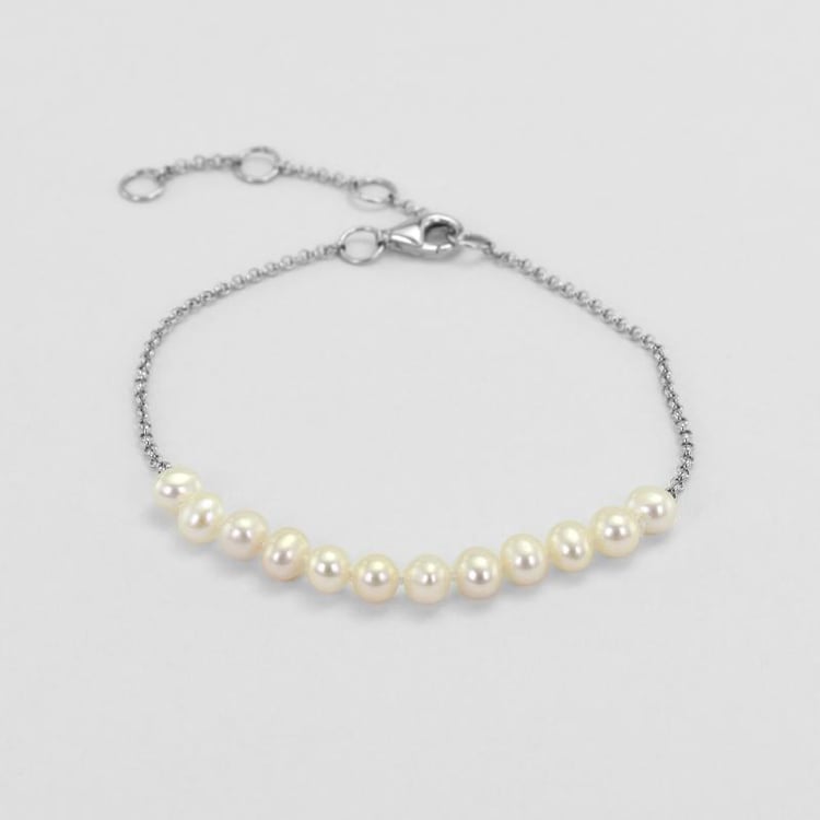Náramok zo striebra s perlami 50702