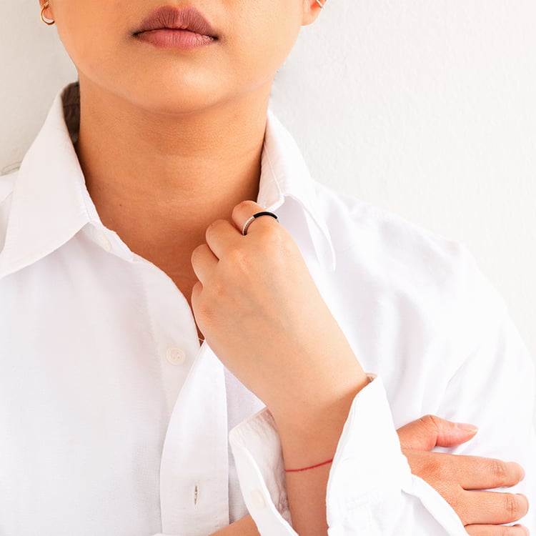 Keramický prsteň s lab-grown diamantmi Conall 121876