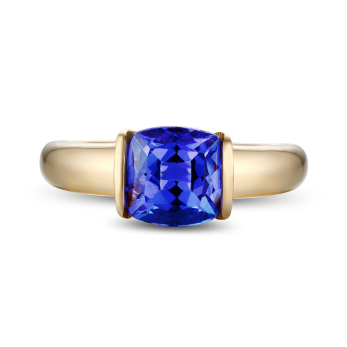 Zlatý tanzanitový prsteň 3688