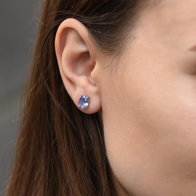 Napichovacie náušnice s tanzanitmi 2612