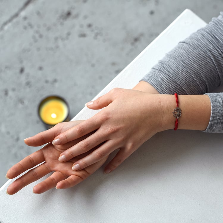 Povrázkový joga náramok Lotosový kvet 134184