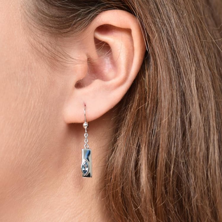 Náušnice s modrymi topásmi 19207