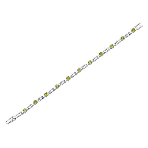 Strieborný náramok s peridotmi 4010