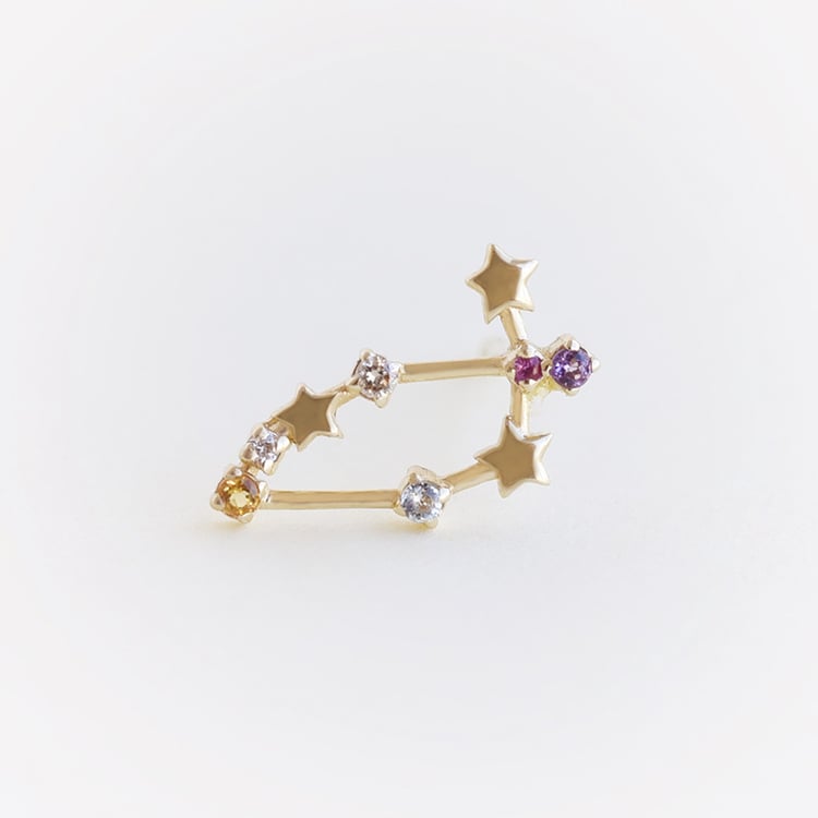 Zlatá náušnica so znamením zverokruhu 95346