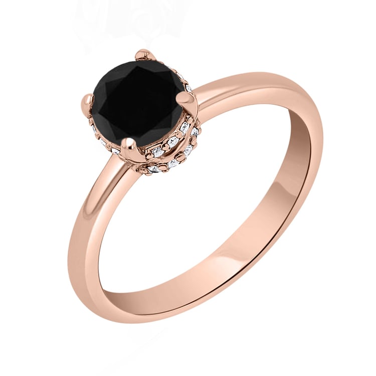 Prsteň s čiernym a bielymi diamantmi Ymos 141909