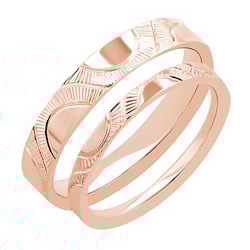 Svadobné obrúčky s ručnou rytinou slnka Villa