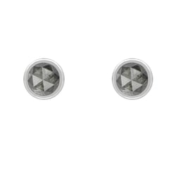 Zlaté bezel náušnice s 0.52ct salt and pepper diamantmi Aiman