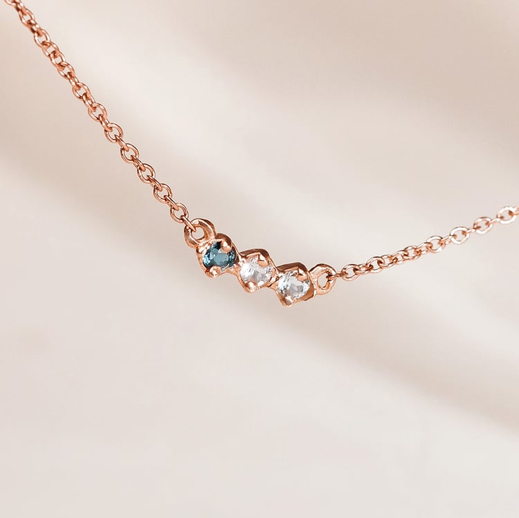 Minimalistický náhrdelník s drahokamami 158493