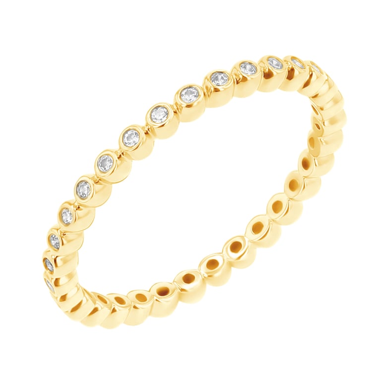 Minimalistický guličkový prsteň s diamantmi Ruiz