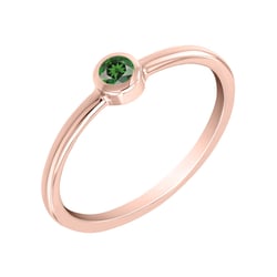 Zlatý minimalistický prsteň s tsavorit granátom Kathleen