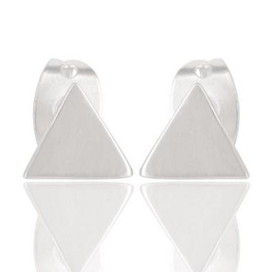 Strieborné fashion náušnice v tvare trojuholníka Dorina
