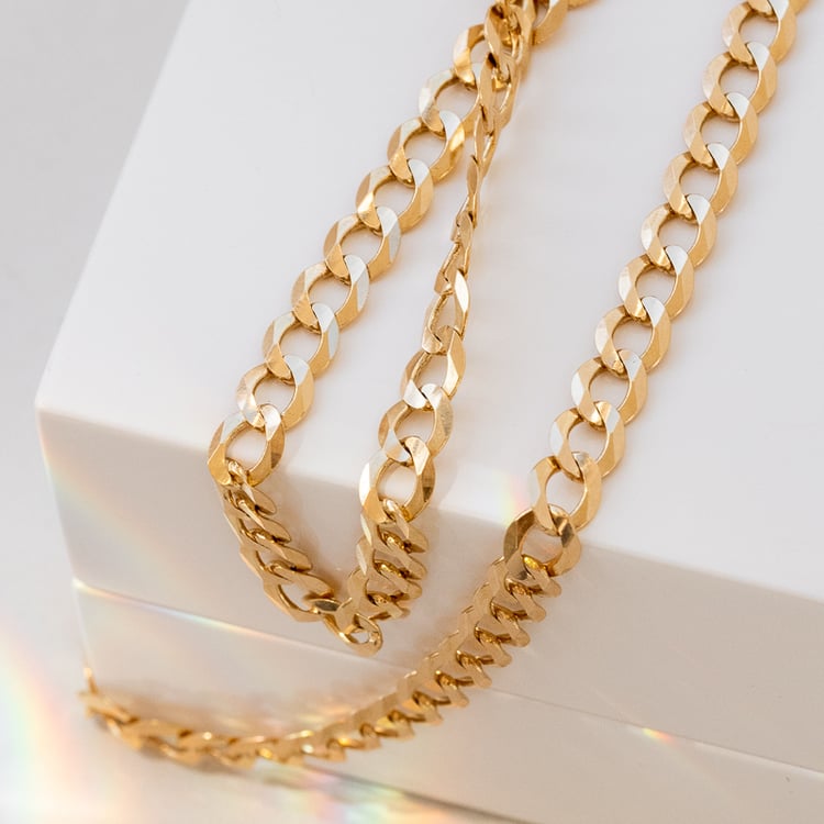 Masívna panzer retiazka 55 cm z 14k zlata 119678