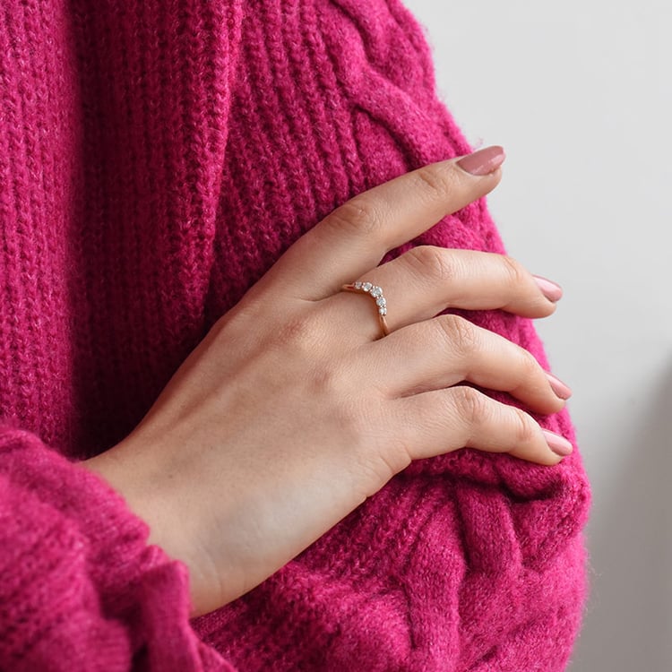 Obrúčka s moissanitmi 73741