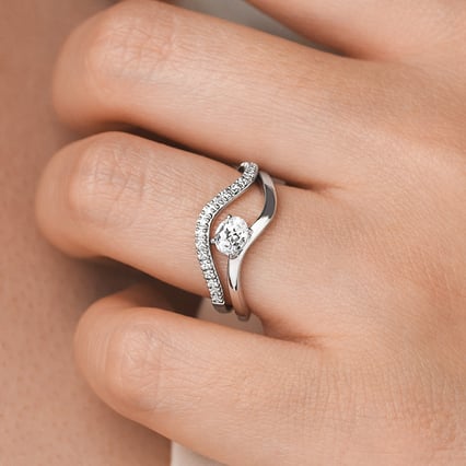 Romantický zásnubný set prsteňov s diamantmi Zora