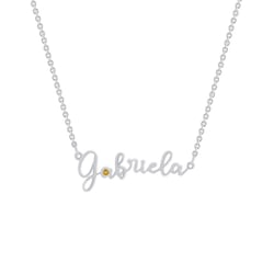 Zlatý náhrdelník s menom a drahokamom Julieta
