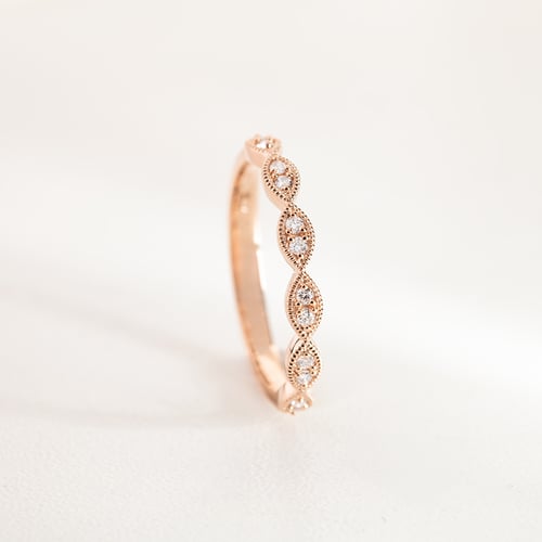 Vintage obrúčka s lab-grown diamantmi a pánsky komfortný prsteň Jelani