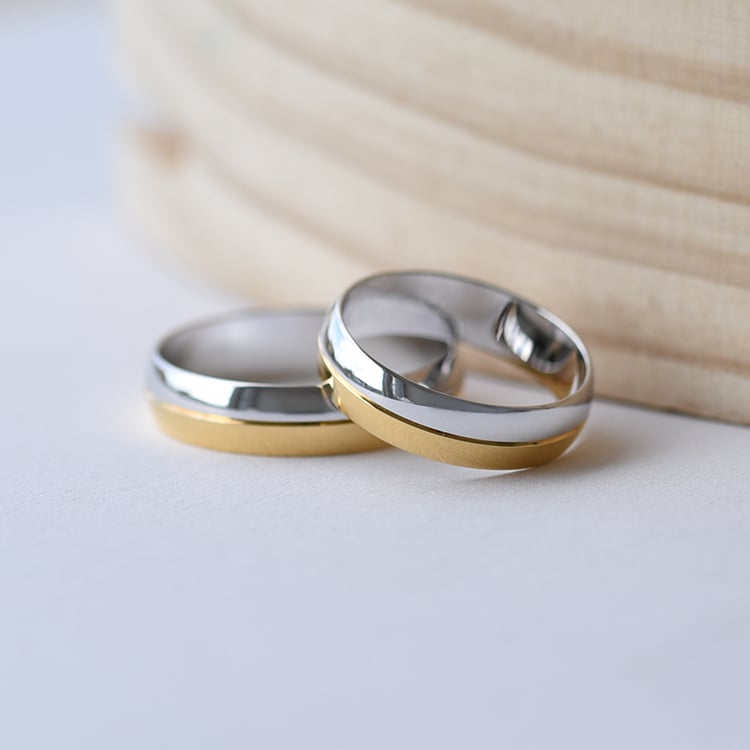Pologuľaté svadobné obrúčky zo zlata 61451
